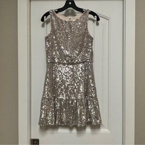 GB Girls Champagne Sequin Dress size 14